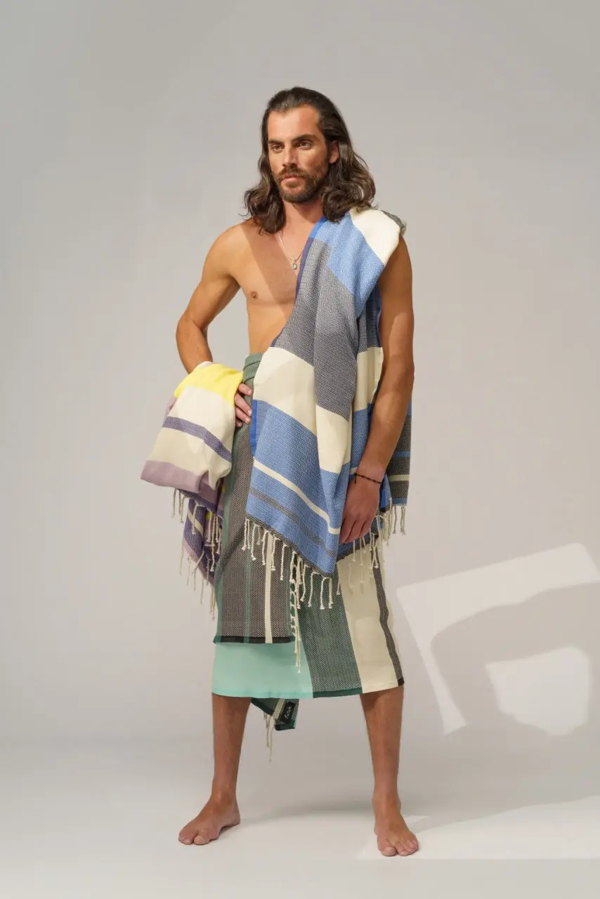 Futah - Papua Blue Beach Towel (6)