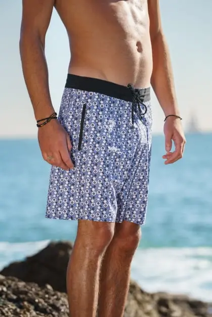 Vortex Blue & White Boardshorts