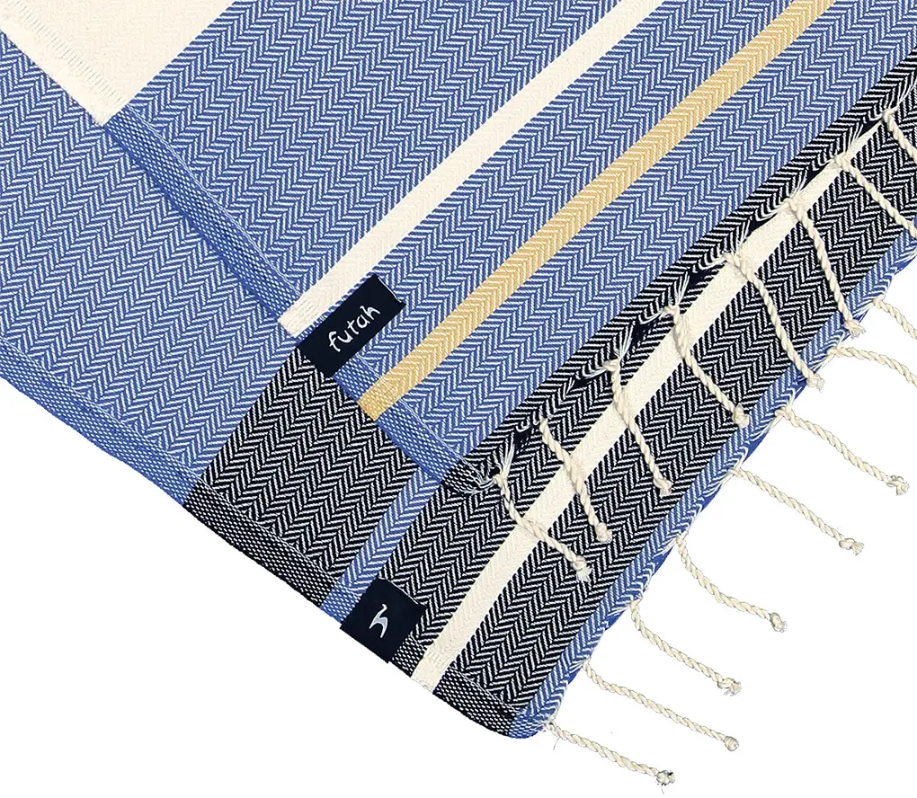 Futah - Papua Blue Beach Towel (2)