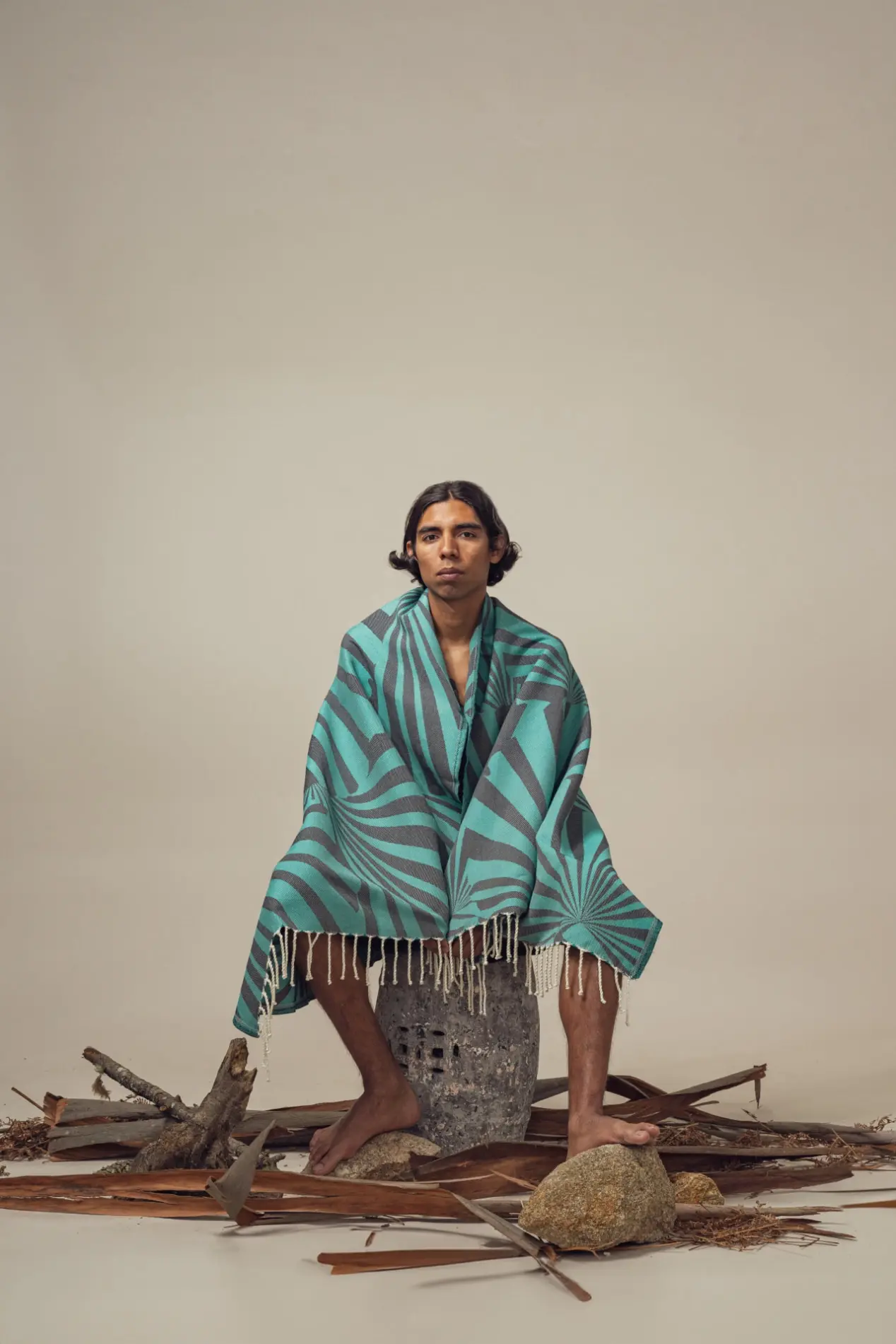 Futah - Taiga Green Beach Towel (3)