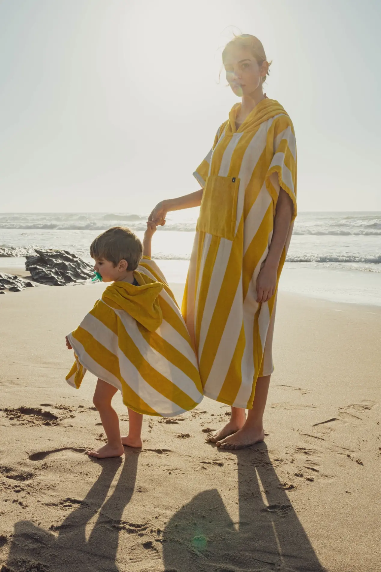 Futah - Bedu Mustard Terry Poncho Baby (3)