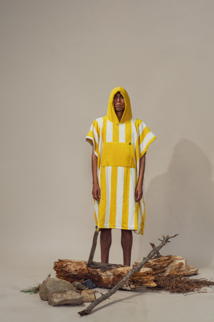 Bedu Mustard Terry Poncho (2)