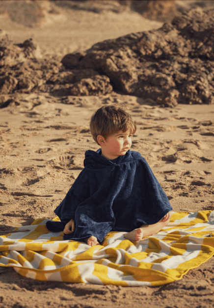 Ericeira Blue Terry Poncho Baby (2)