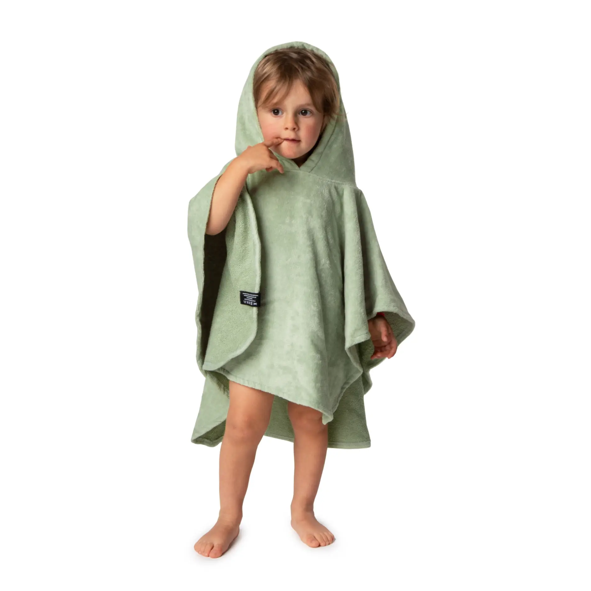 Futah - Ericeira Sea Green Terry Poncho Baby (3)