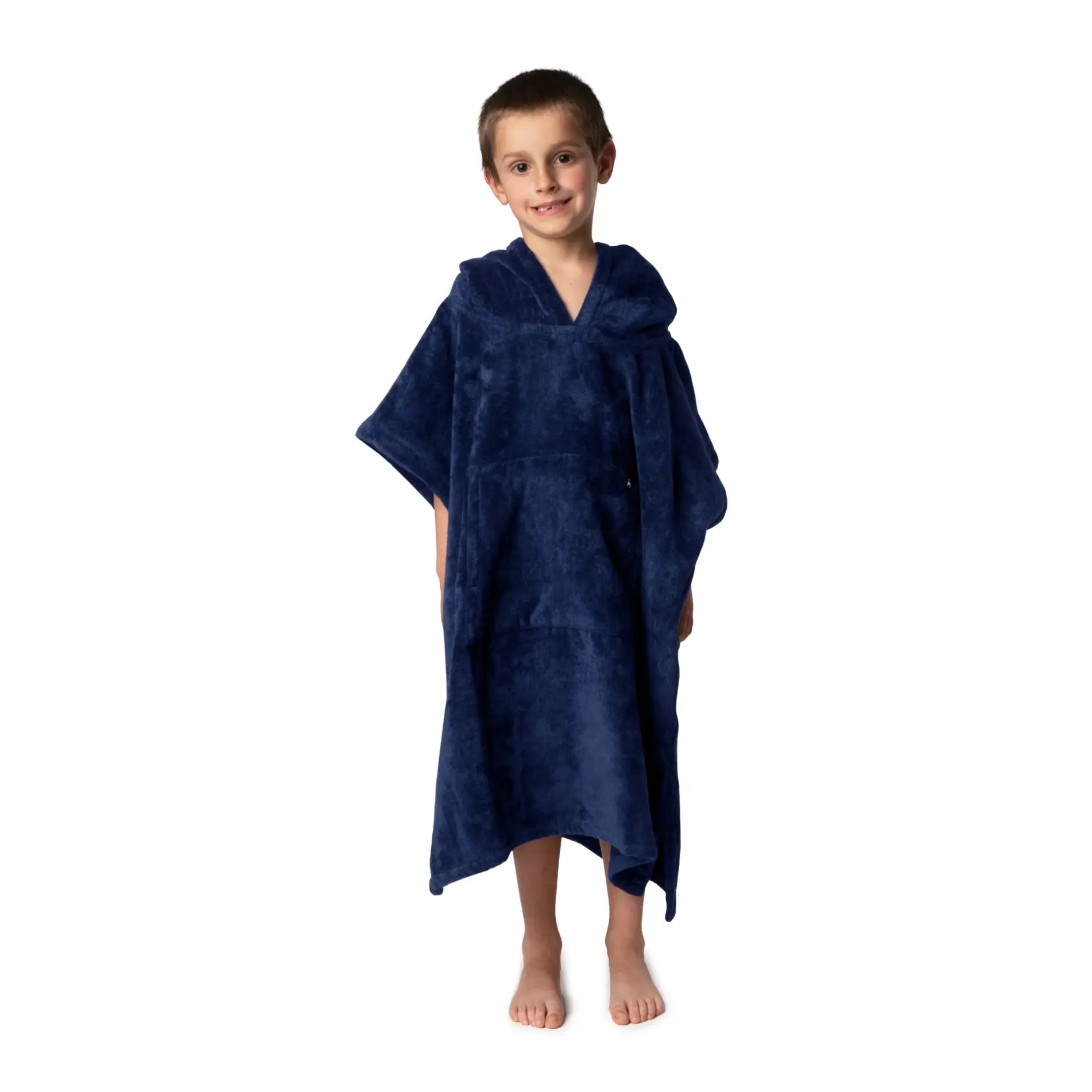 Futah - Ericeira Navy Blue Terry Poncho Kids (2)