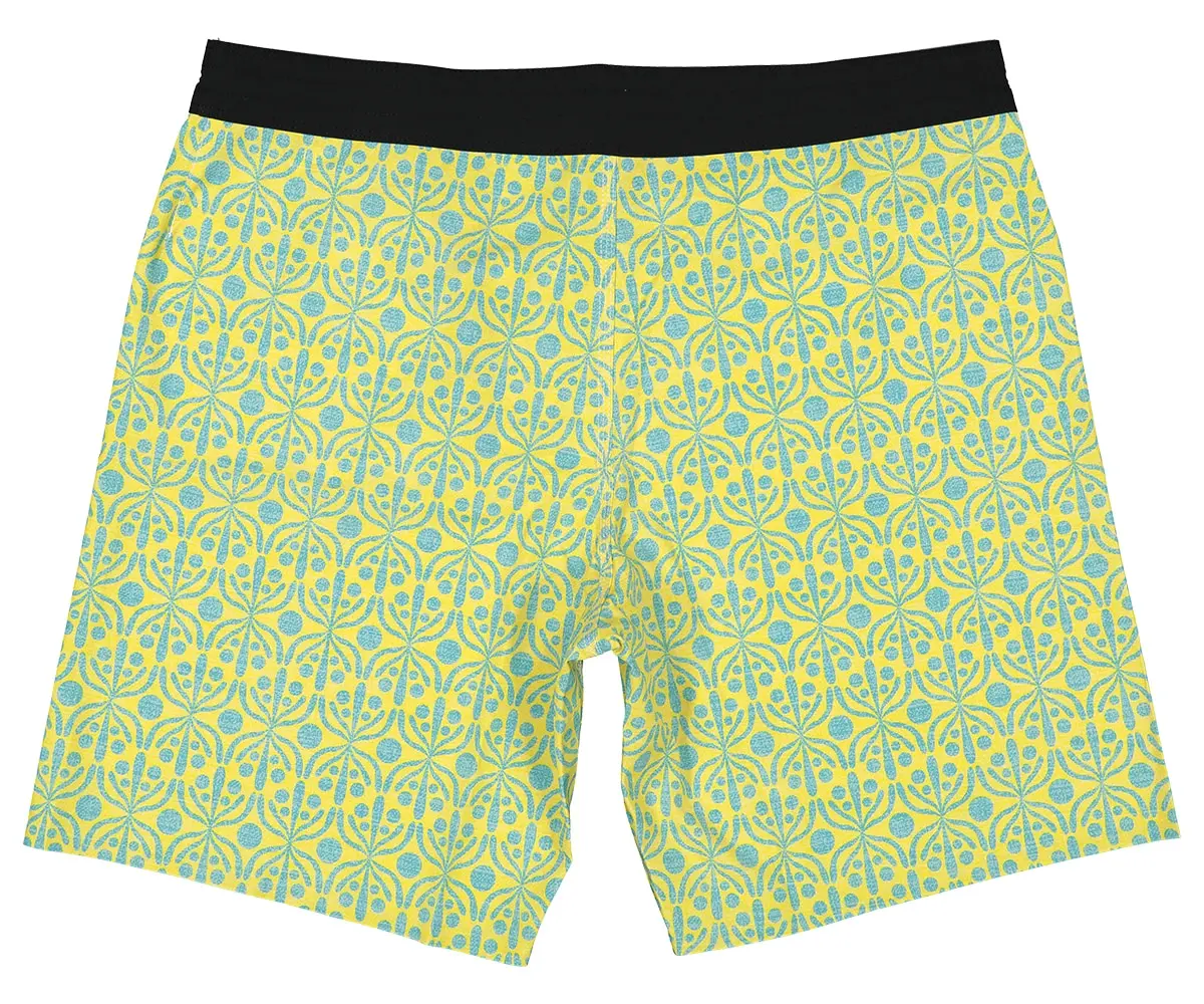 Futah - Flora Yellow & Water Boardshorts (5)