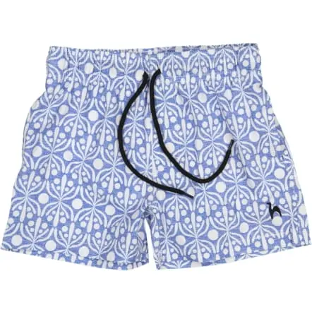 Futah Blue White Kids Swimshorts