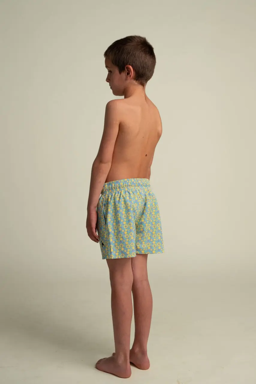 Futah - Vortex Yellow & Water Kids Swimshorts (2)