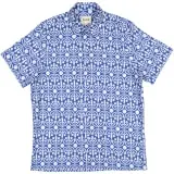 SHIRT FLORA BLUE&WHITE_FRONT_min