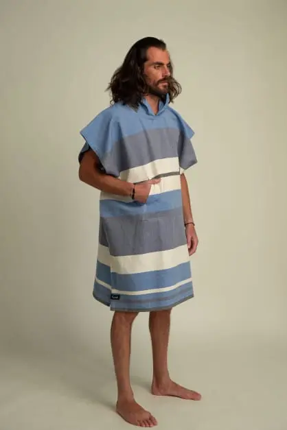 Futah Papua Blue Adult Poncho