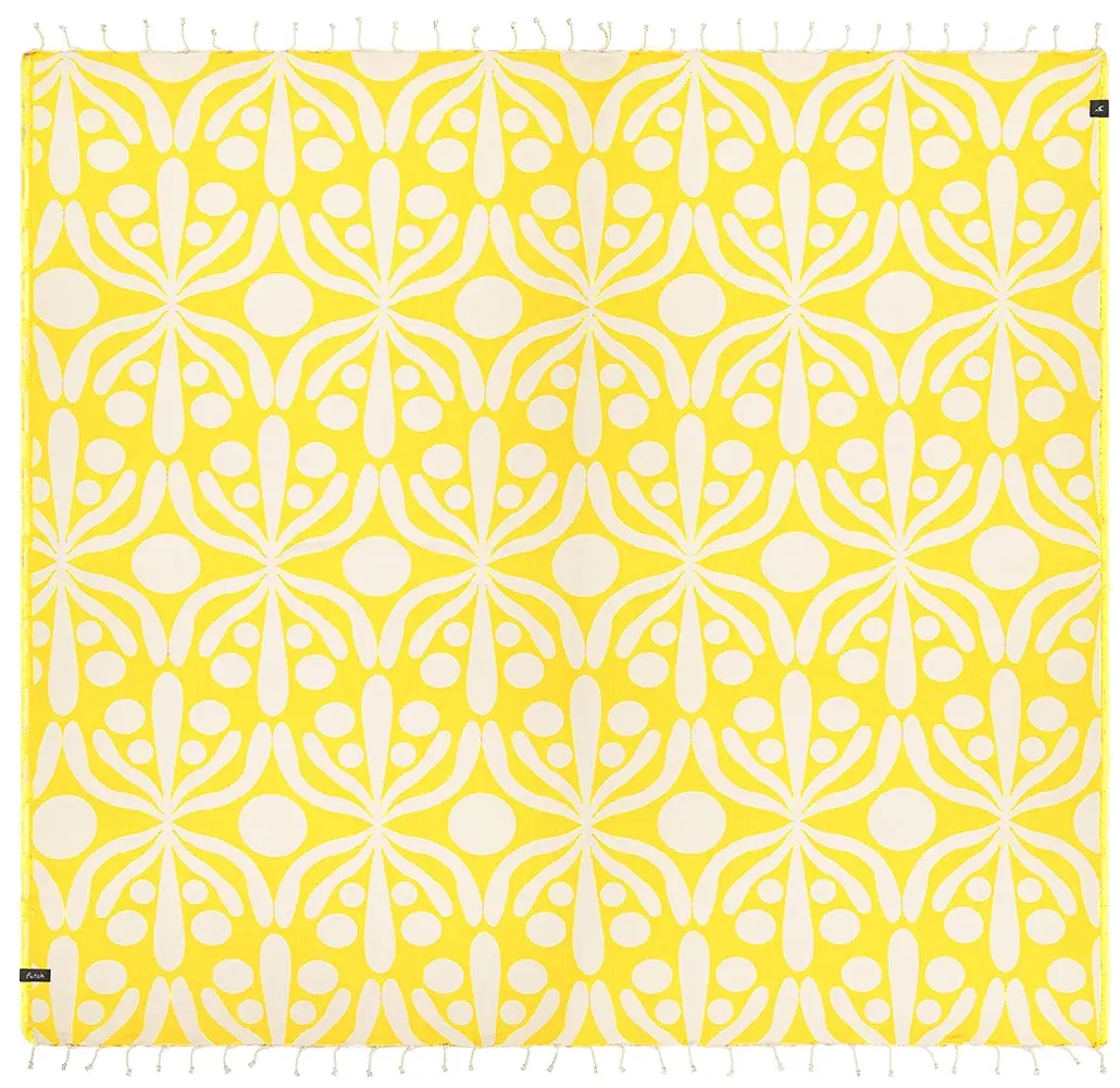Futah - Flora Yellow XL Towel (2)